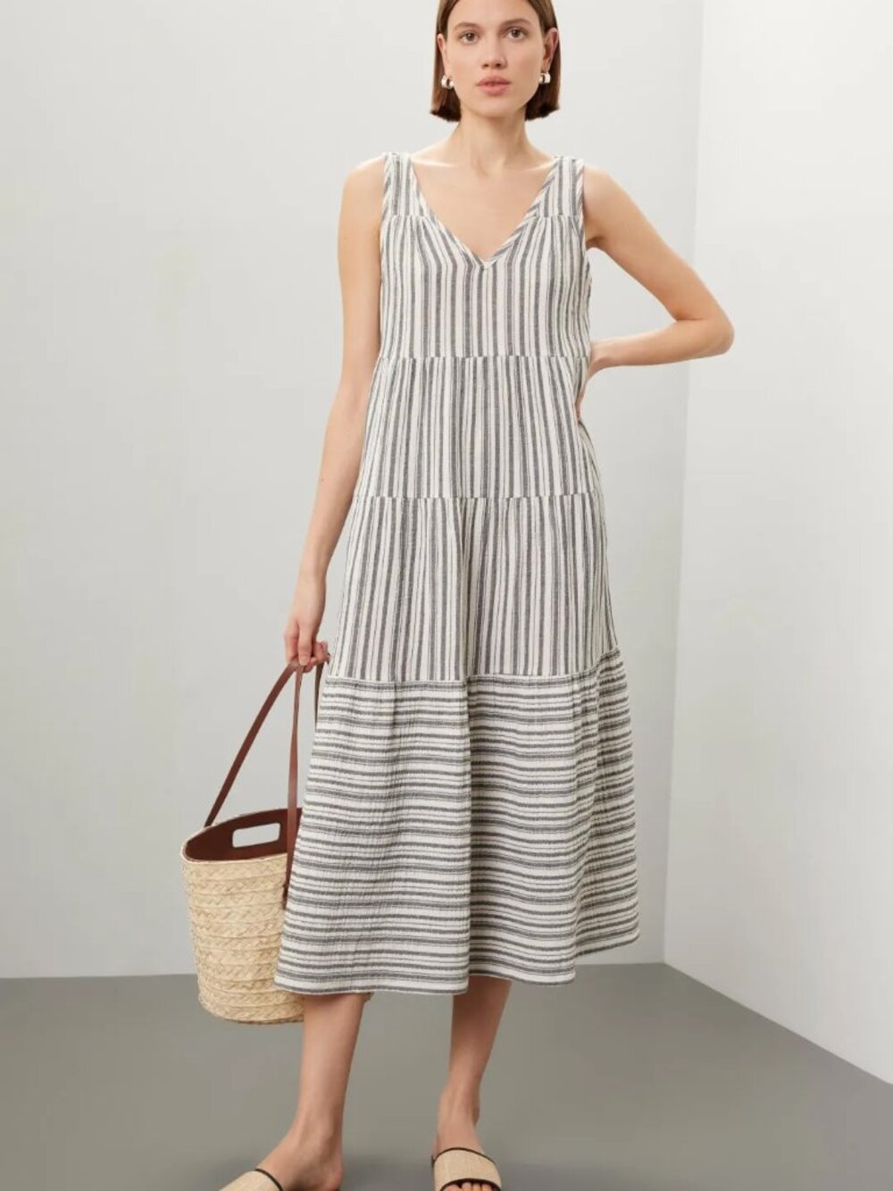 Marine Layer Corinne Striped Maxi Dress
